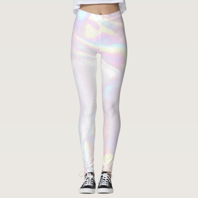 Holographic Glam Glitter Leggings (Front)
