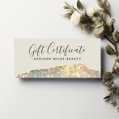 Holographic Glam Glitter Salon Gift Certificate