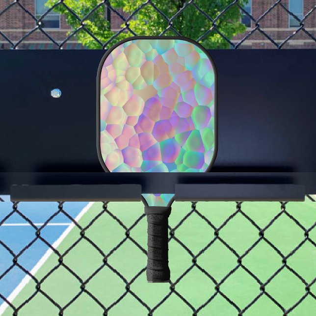 Holographic Glass Pattern, Iridescent Colors Pickleball Paddle (Creator Uploaded)