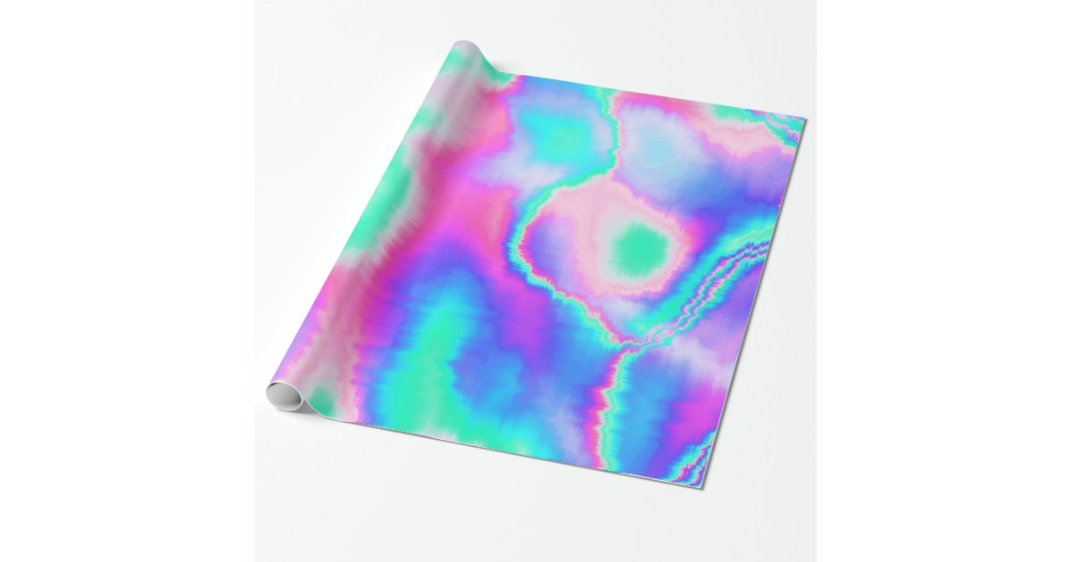 Iridescent Glitches Wrapping Paper by cafelab