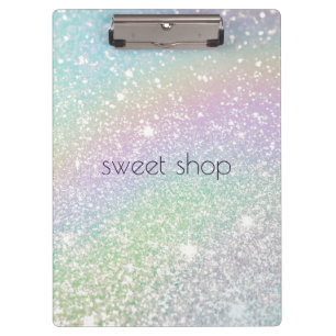 Holographic Glitter Bakery, Sweets Personalized Clipboard