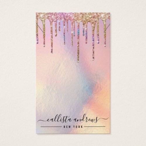 Holographic Glitter Drips Anklet Display Card