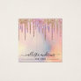 Holographic Glitter Drips Hair Clip Display Card