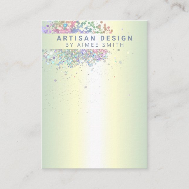 Holographic Glitter Earring Holder Display Card (Front)