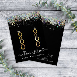 Holographic Glitter Earrings Jewelry Display Card