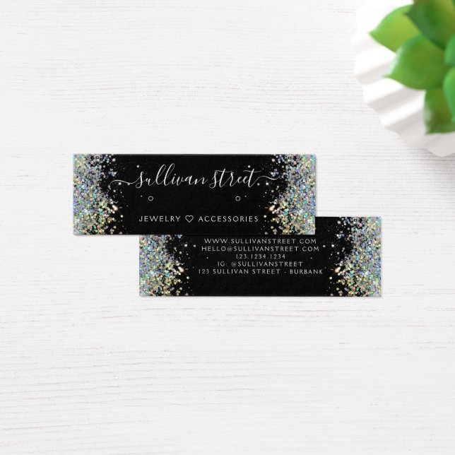 Holographic Glitter Earrings Jewelry Display Card (Desk)