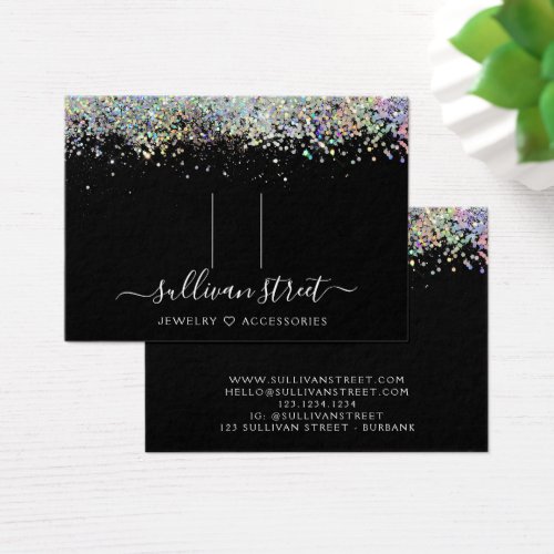 Holographic Glitter Hair Barrette Display Card