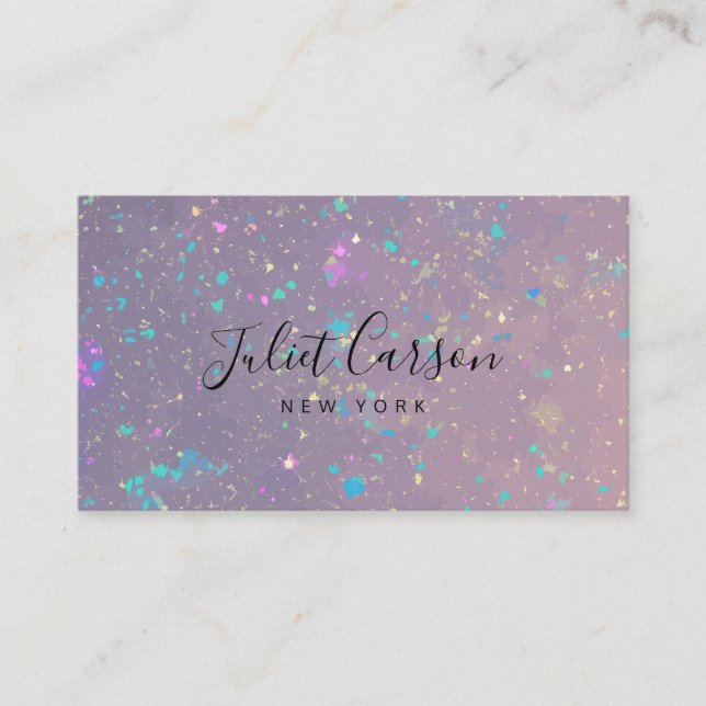holographic glitter opal business card holographic glitter opal business card