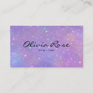 Holographic Glitter Opal Business Card