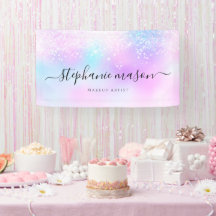 Holographic Glitter Pastel Girly