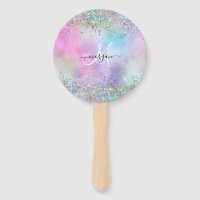 Holographic Glitter Rainbow Pastels Monogram