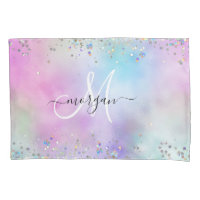 Holographic Glitter Rainbow Pastels Monogram