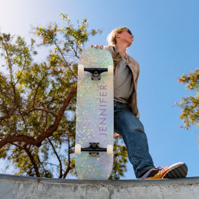 Holographic Glitter Sparkles Girly Skateboard (Outdoor 1)