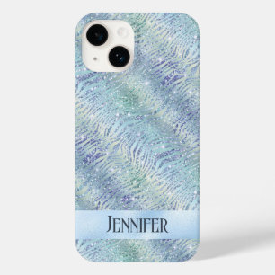 Holographic glitter zebra print Case-Mate iPhone 14 case