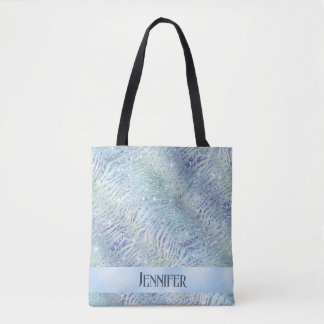 Holographic glitter zebra print tote bag