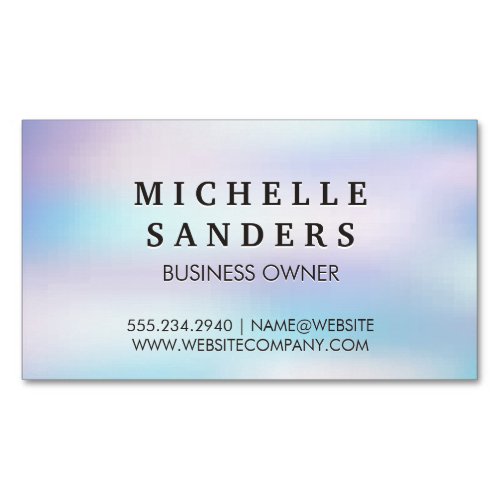 Holographic Gradient  Simple Background Business Card Magnet