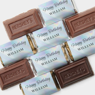 Holographic Happy Birthday Personalized Any Age Hershey's Miniatures
