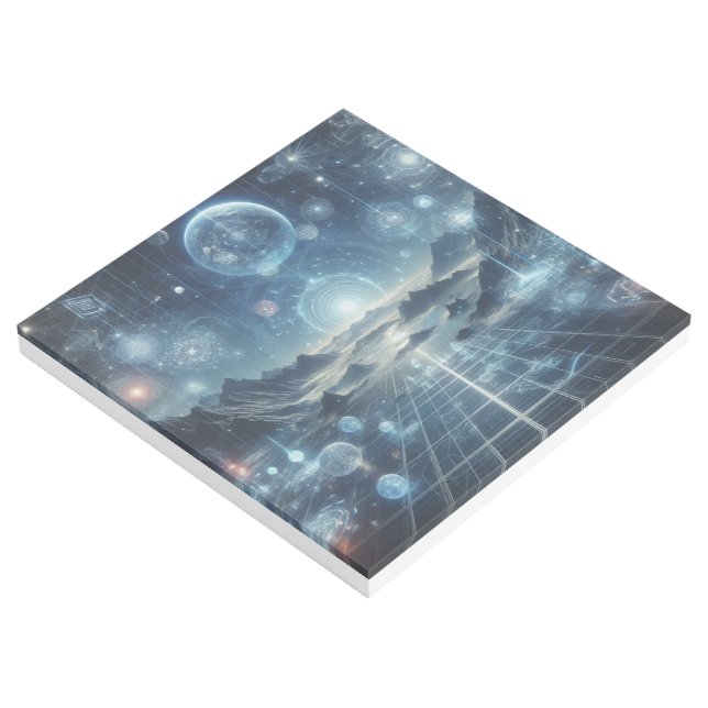 Holographic Harmony: Futuristic Digital Art Print (3/4)