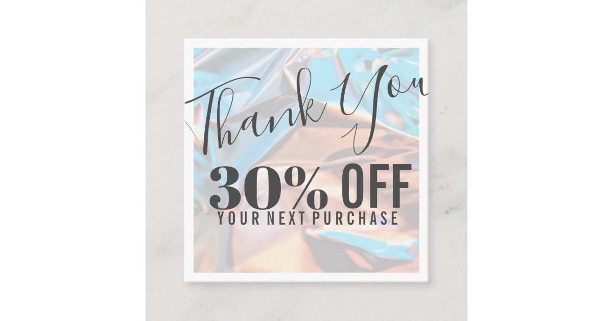 Holographic Inspired Business Discount Card Zazzle