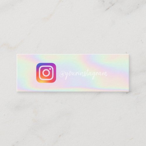 Holographic Instagram logo social media script Calling Card