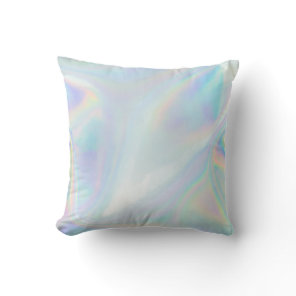 Holographic Iridescent Cute Modern Home Decor Throw Pillow