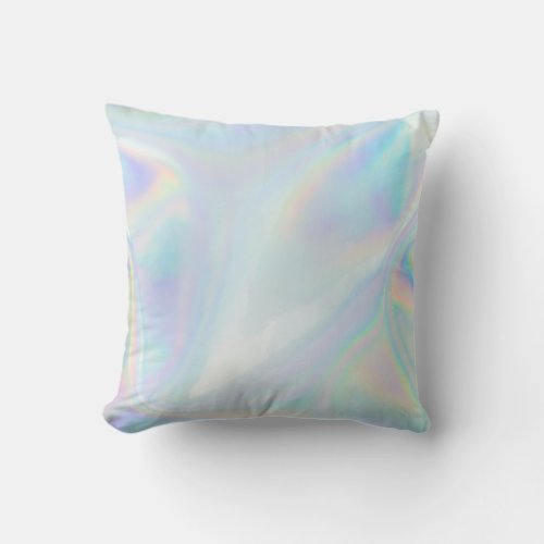 Holographic Iridescent Cute Modern Home Decor Throw Pillow