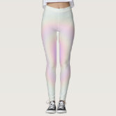 Holographic Iridescent Pastel Rainbow Leggings