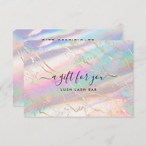 Holographic Iridescent Opal Gem  Gift Certificate
