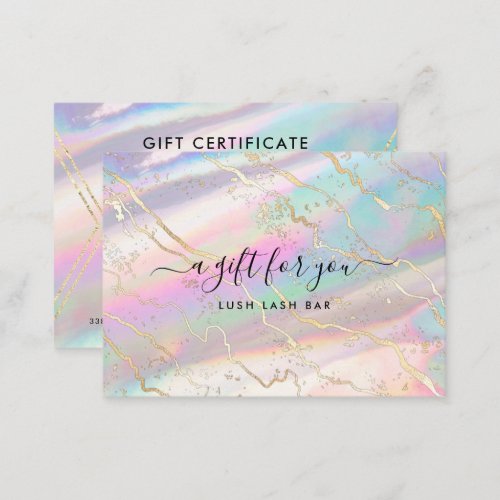 Holographic Iridescent Opal Gem  Gift Certificate