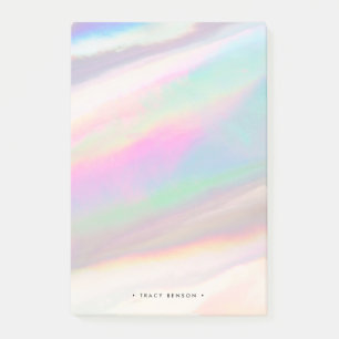 Holographic Iridescent Opal Gemstone Personalized Post-it Notes