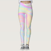 Pastel Holographic Rainbow Leggings