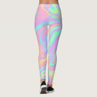 Holographic Iridescent Trippy Multicolor Fluid Leggings