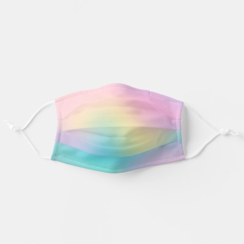 holographic iridescent unicorn gradient pastel adult cloth face mask