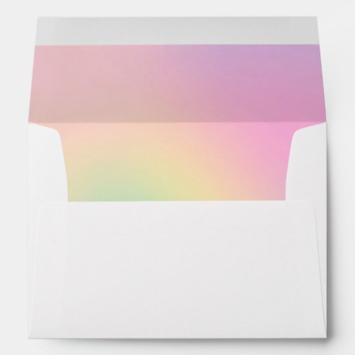 holographic iridescent unicorn gradient pastel envelope