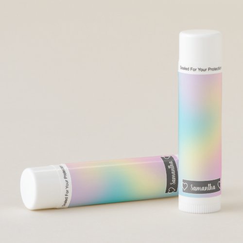 holographic iridescent unicorn gradient pastel lip balm