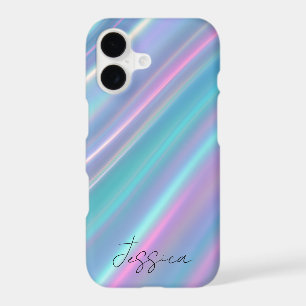 Holographic Iridescent Waves iPhone 17 Case