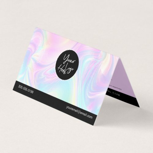 Holographic Lash Aftercare  Appointment Reminder Business Card