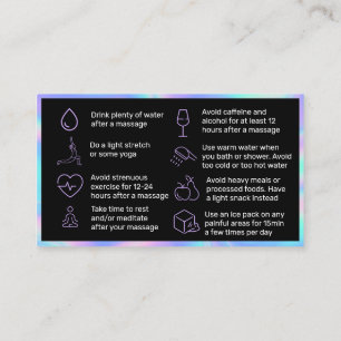 Holographic Lash Lift And Tint Aftercare Card