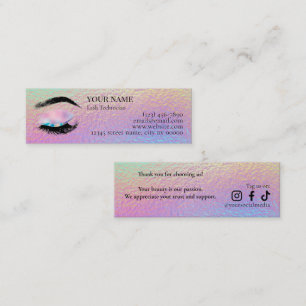 Holographic Lash Technician Thank you Card