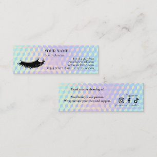 Holographic Lash Technician Thank you Card