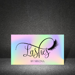 Holographic Lashes Beauty Makeup Artist Holo Foil Business Card