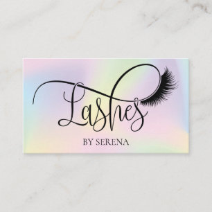Holographic Lashes Beauty Makeup Artist Holo Foil Business Card