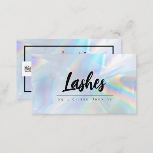 Holographic Lashes Eyelash Extensions makeup Business Card