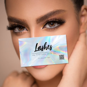 Holographic Lashes Eyelash Extensions makeup Business Card Magnet