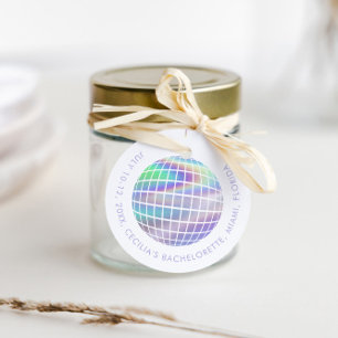 Holographic Last Disco Bachelorette Favor Tags