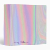 Holographic like pink homework 3 ring binder