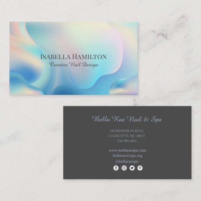 zazzle holographic business cards Holographic Liquid Business Card