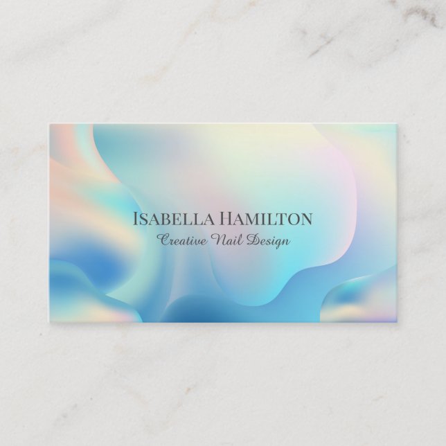 Holographic Liquid Business Card (Front)
