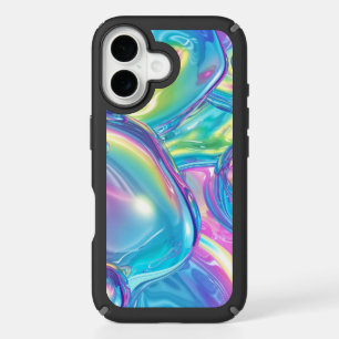 Holographic Liquid Metal Gradient Aura Aesthetic iPhone 16 Case