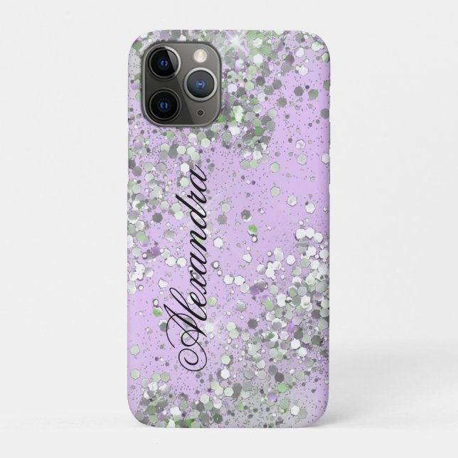Holographic Luxury Bling Sparkle Glitter Custom Case-Mate iPhone Case (Back)